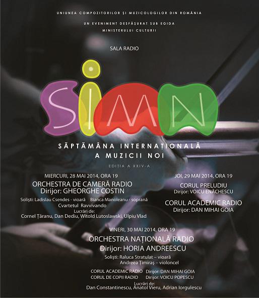 Saptamana Internationala a Muzicii Noi, Foto: Afis