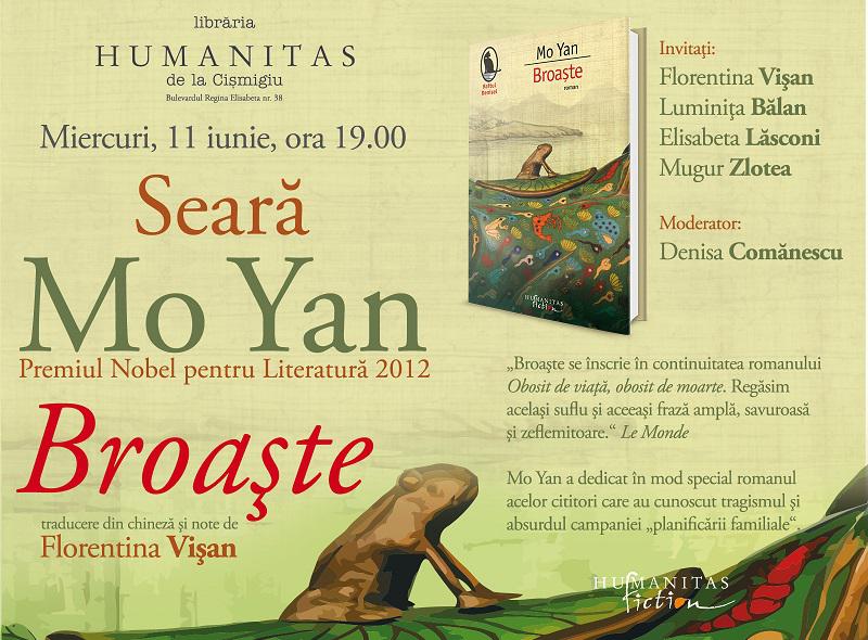 Romanul Broaste, de Mo Yan, Foto: Humanitas