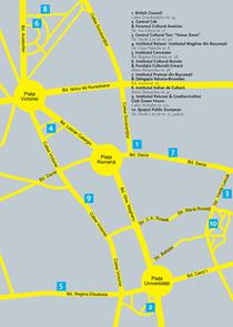 Harta evenimentelor Noptii Institutelor Culturale la Bucuresti