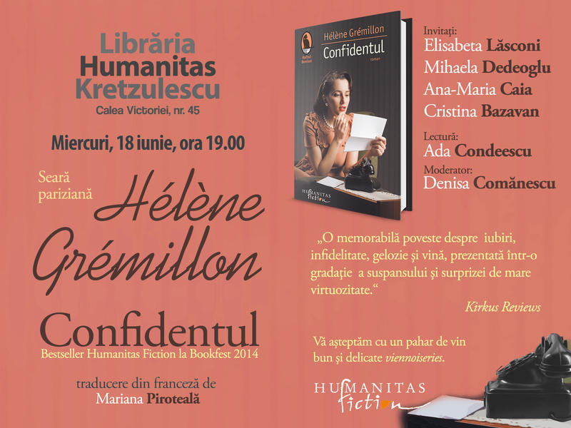 Confidentul, de Hélène Grémillon, Foto: Humanitas