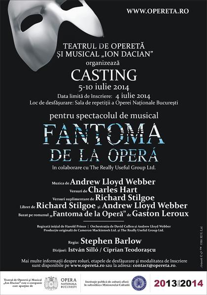 "Fantoma de la Opera" - casting, Foto: Afis
