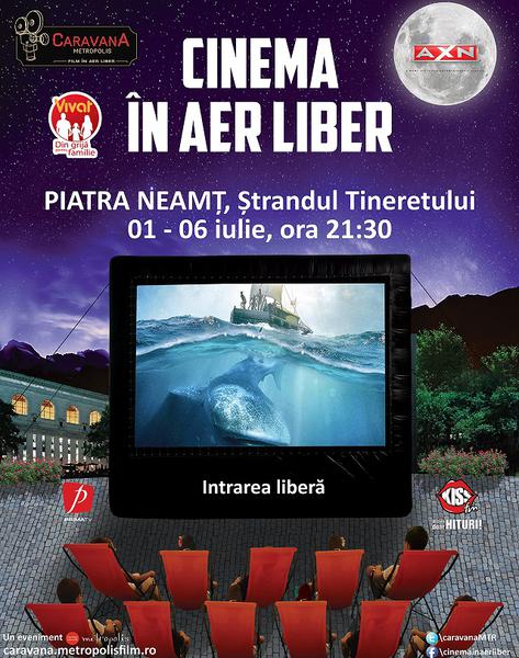 Cinema in aer liber la Piatra Neamt, Foto: Afis