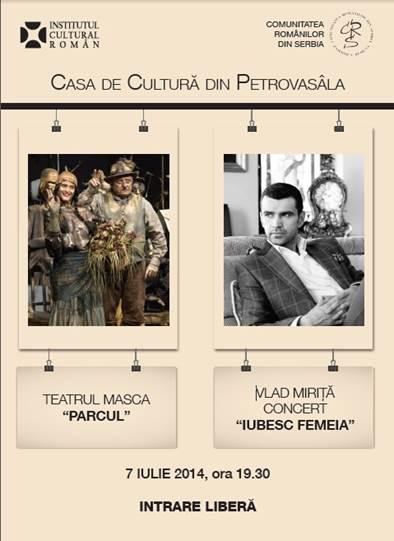 Teatrul Masca si Vlad Mirita in Serbia, Foto: Afis spectacol