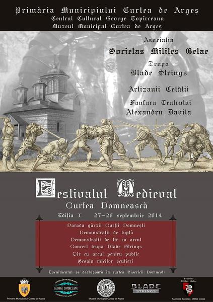 Festivalul Medieval "Curtea Domneasca", Foto: Afis festival