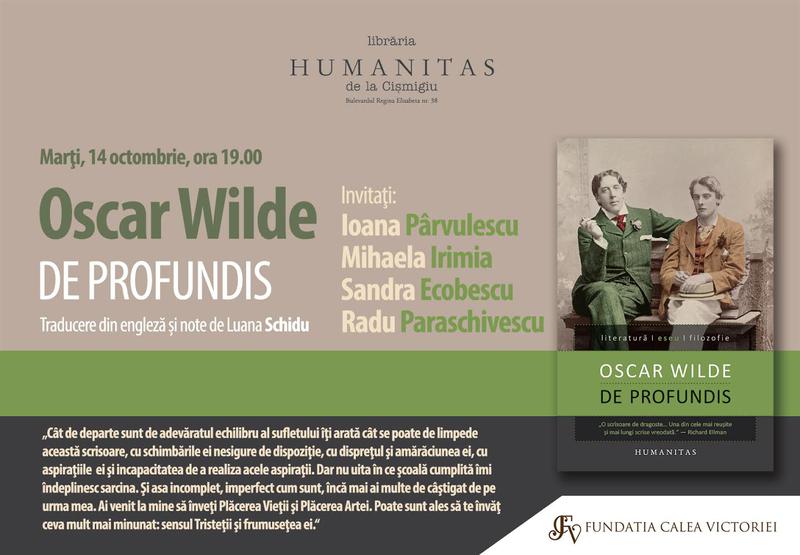 Dezbatere: "De Profundis", de Oscar Wilde, Foto: Afis