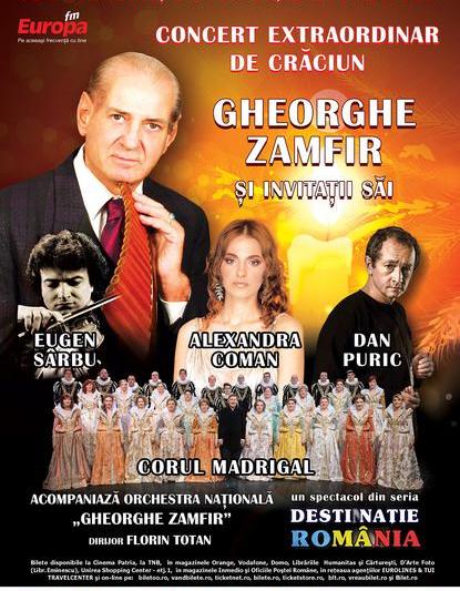 Gheorghe Zamfir - Concert de Craciun, Foto: Afis concert