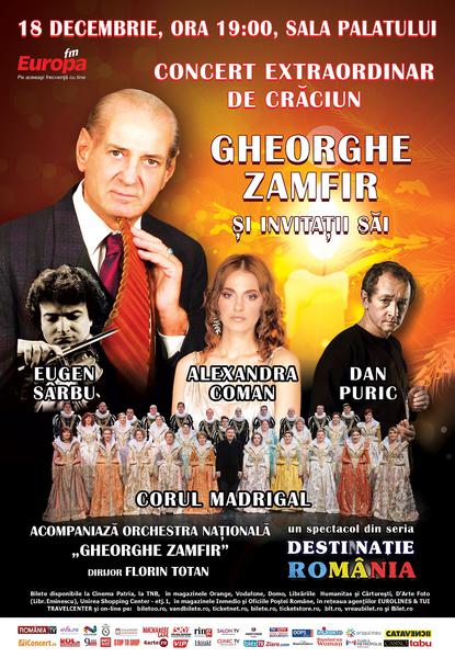 Gheorghe Zamfir - Concert de Craciun, Foto: Afis concert