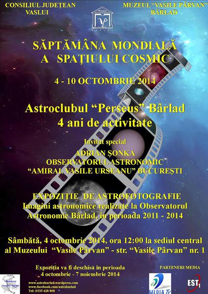 Saptamana Mondiala a Spatiului Cosmic, Foto: Afis