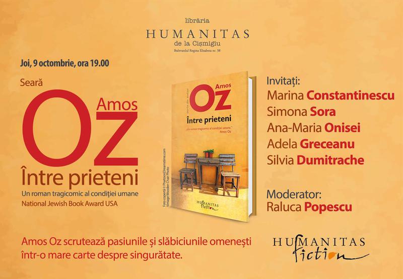 Amos Oz: Intre prieteni, Foto: Humanitas