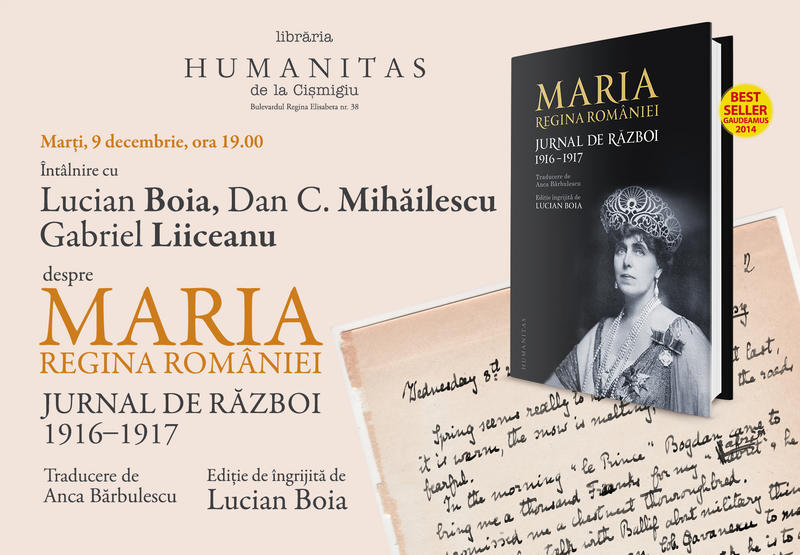 Maria, Regina Romaniei - Jurnal de razboi 1916-1917, Foto: Librariile Humanitas