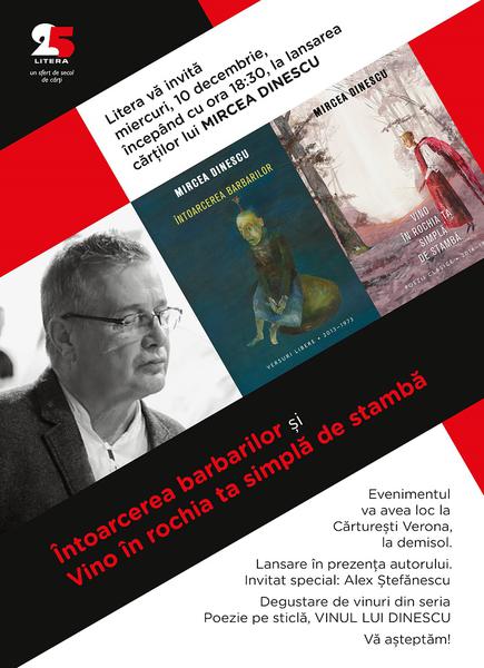 Lansare volume Mircea Dinescu, Foto: Editura Litera