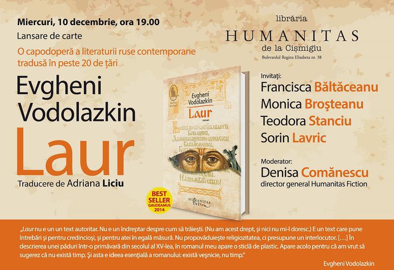 "Laur" de Evgheni Vodolazkin , Foto: Librariile Humanitas