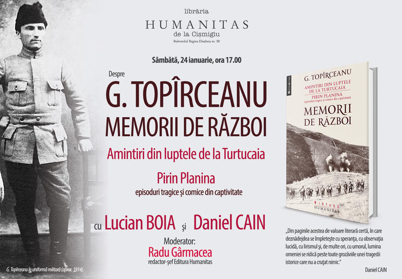 Memorii de rzboi. Amintiri din luptele de la Turtucaia. Pirin Planina de G. Topîrceanu, Foto: Librariile Humanitas