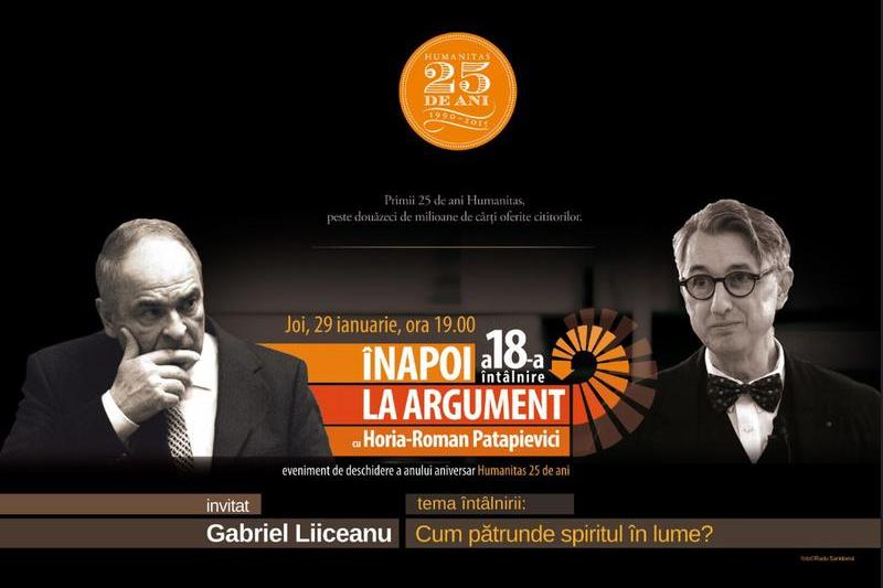 Gabriel Liiceanu invitat la Inapoi la argument, Foto: Librariile Humanitas