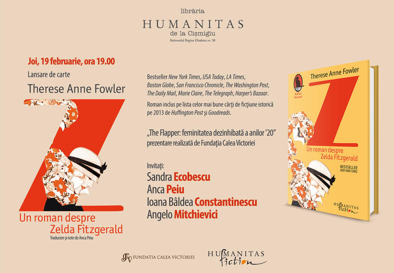Z:Un roman despre Zelda Fitzgerald de Therese Anne Fowler, Foto: Humanitas
