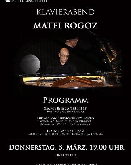 Recital Matei Rogoz, Foto: ICR Viena