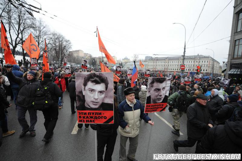 Mars in memoria lui Boris Nemtsov, Foto: Agerpres/Xinhua