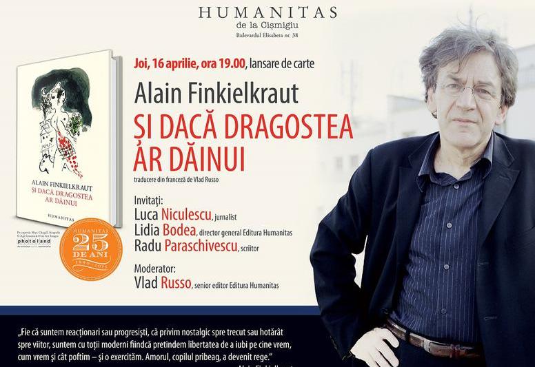 Seara Alain Finkielkraut, Foto: Librariile Humanitas