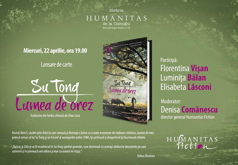 Romanul Lumea de orez de Su Tong, Foto: Humanitas