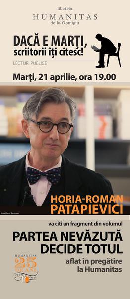 Lectura publica cu H.R. Patapievici, Foto: Librariile Humanitas