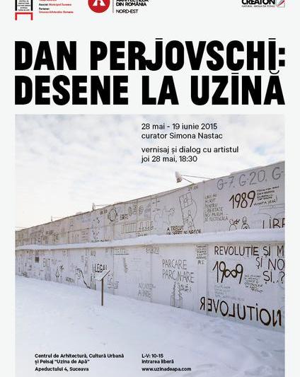 Dan Perjovschi: Desene la Uzina, Foto: Afis expozitie