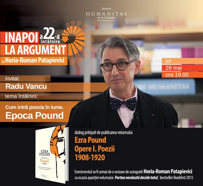 Inapoi la argument cu H.R. Patapievici, Foto: Librariile Humanitas