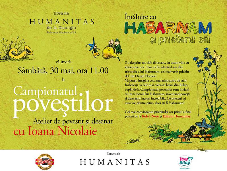 Campionatul povestilor cu Habarnam si prietenii sai, Foto: Librariile Humanitas