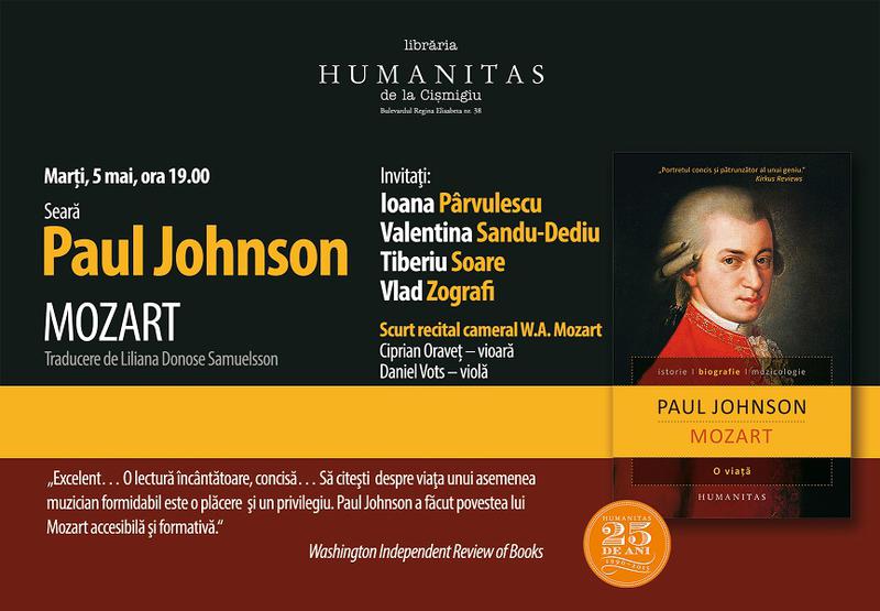 "Mozart. O viata" de Paul Johnson, Foto: Librariile Humanitas