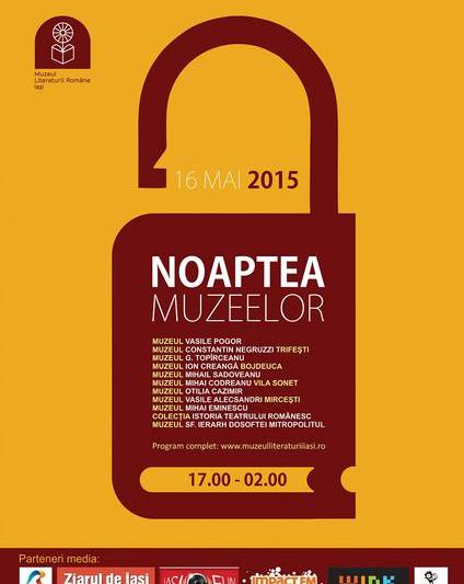 Noaptea muzeelor Iasi 2015, Foto: Afis