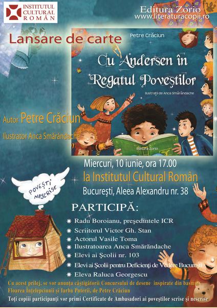 Lansare carte pentru copii la ICR -10 iunie, Foto: Afis