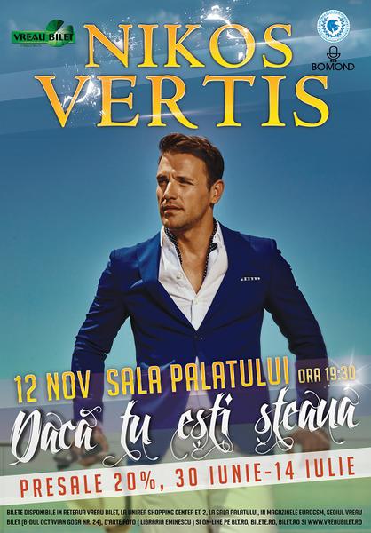Nikos Vertis, concert la Sala Palatului, Foto: Afis