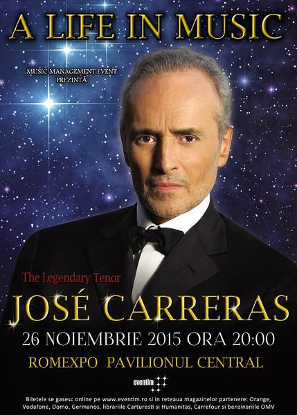 José Carreras, la Bucuresti, Foto: Poster