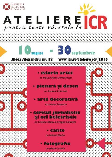 Ateliere in gradina ICR, Foto: Institutul Cultural Roman