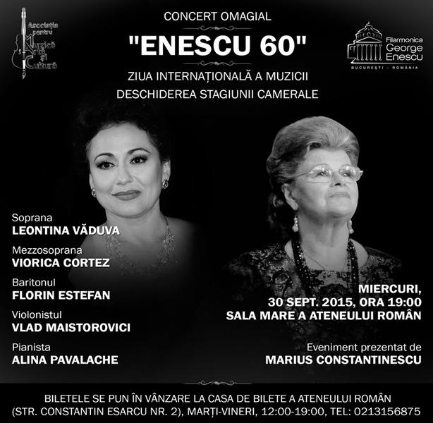 Recital omagial 'Enescu 60', Foto: Afis concert