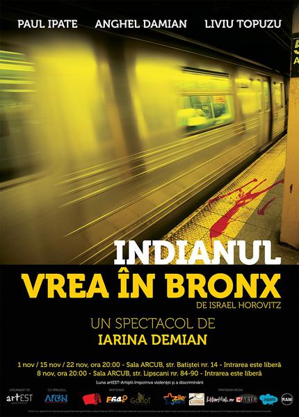 Indianul vrea in Bronx, regia Iarina Demian, Foto: Afis spectacol