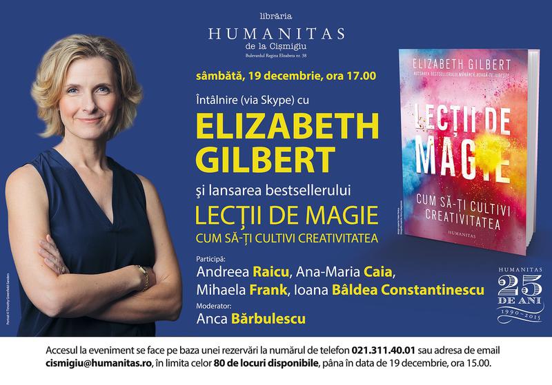 Eveniment Elizabeth Gilbert, Foto: Librariile Humanitas