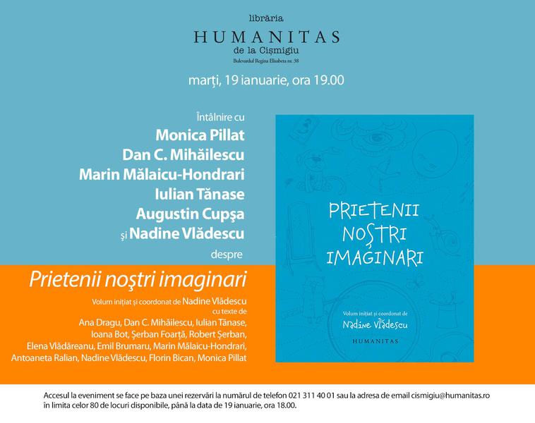 Dezbaterea volumului Prietenii nostri imaginari, Foto: Humanitas