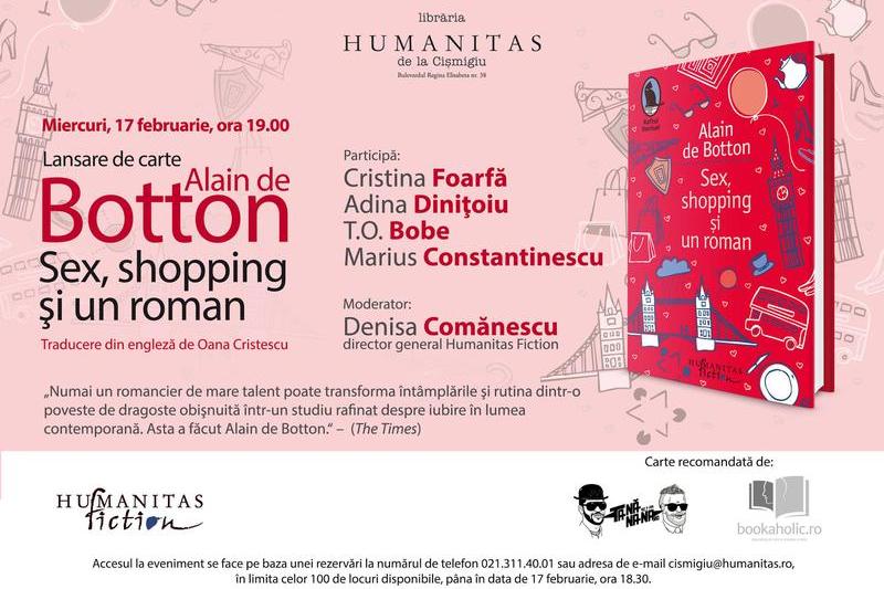 "Sex, shopping si un roman" de Alain de Botton, Foto: Librariile Humanitas