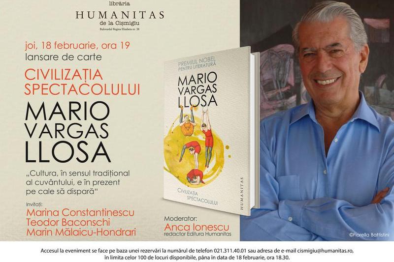 "Civilizatia spectacolului", de Mario Vargas Llosa , Foto: Humanitas