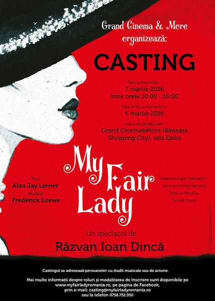 My Fair Lady. Casting solisti si actori., Foto: Afis