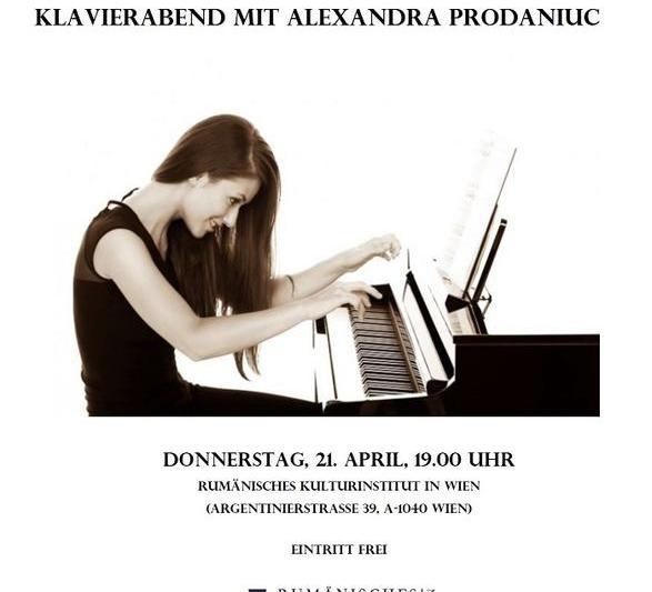 Recital Alexandra Prodaniuc la ICR Viena, Foto: Afis