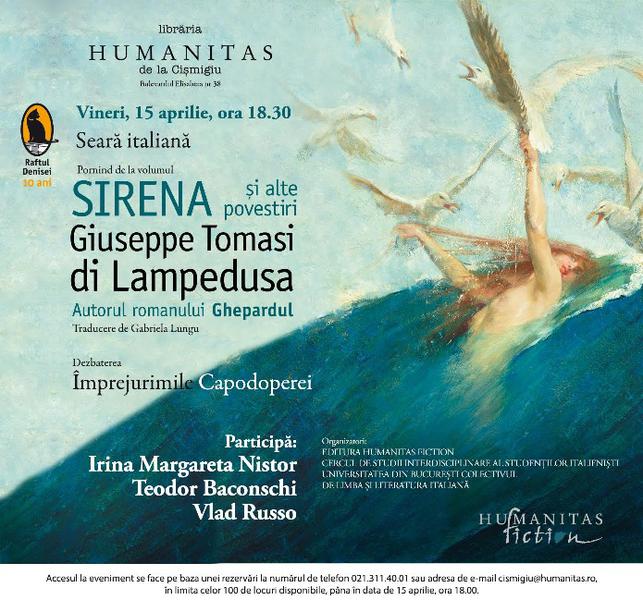 "Sirena si alte povestiri" de Giuseppe Tomasi di Lampedusa, Foto: Humanitas