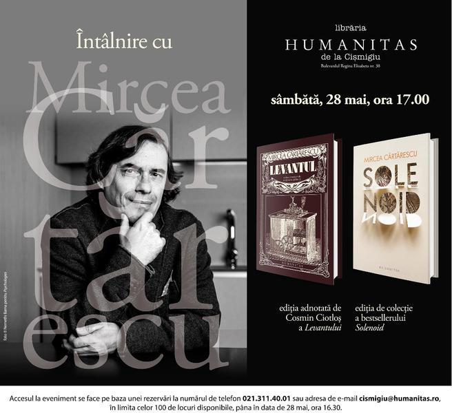 Intalnire cu Mircea Cartarescu, Foto: Librariile Humanitas
