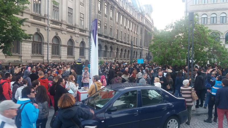 Protest in Piata Universitatii, Foto: Hotnews