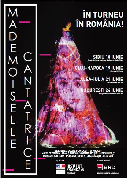 Spectacolul Mademoiselle Cantatrice, Foto: Afis