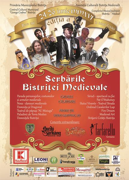 Serbarile Bistritei medievale 2016, Foto: Afis