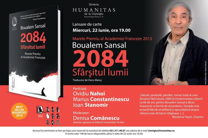 Romanul "2084.Sfarsitul lumii", Foto: Humanitas