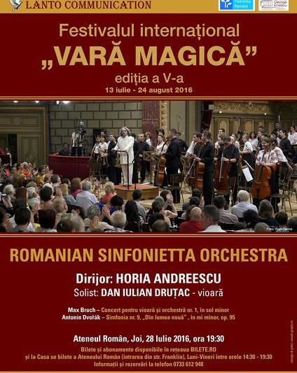 Romanian Sinfonietta la Vara Magica 2016, Foto: Afis