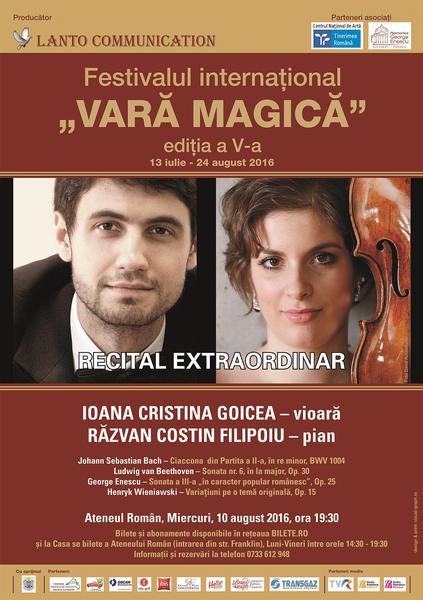 Recital Goicea-Filipoiu, la Ateneul Roman, Foto: Afis