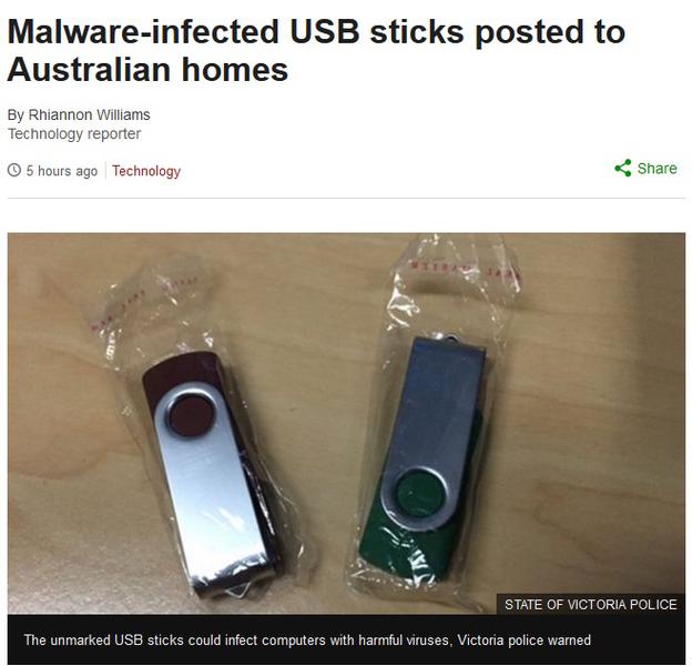 USB-uri infectate, Foto: Captura BBC